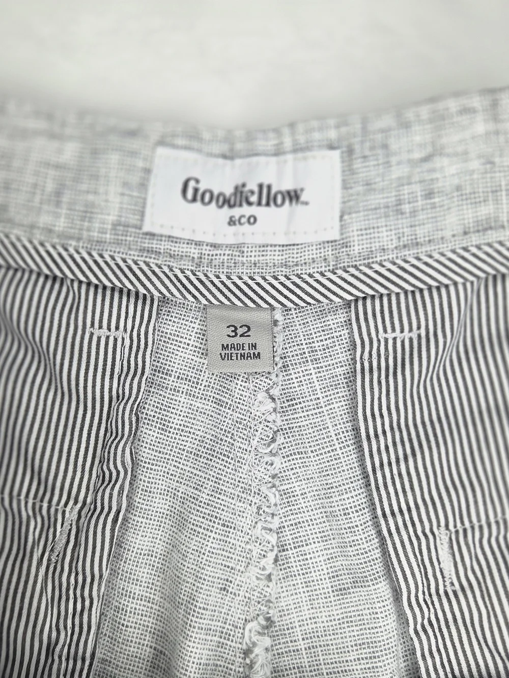 Goodfellow & Co Light Gray Flat-Front Linen-Blend Shorts